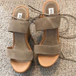 Steve Madden lace up wedges